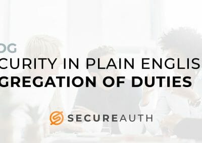 Security in plain English: Segregation of duties