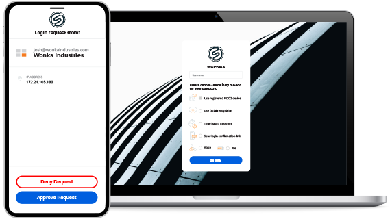Push notification on a smartphone with SecureAuth Authenticate authenticator app installed. Push notification on a smartphone with SecureAuth Authenticate authenticator app installed.