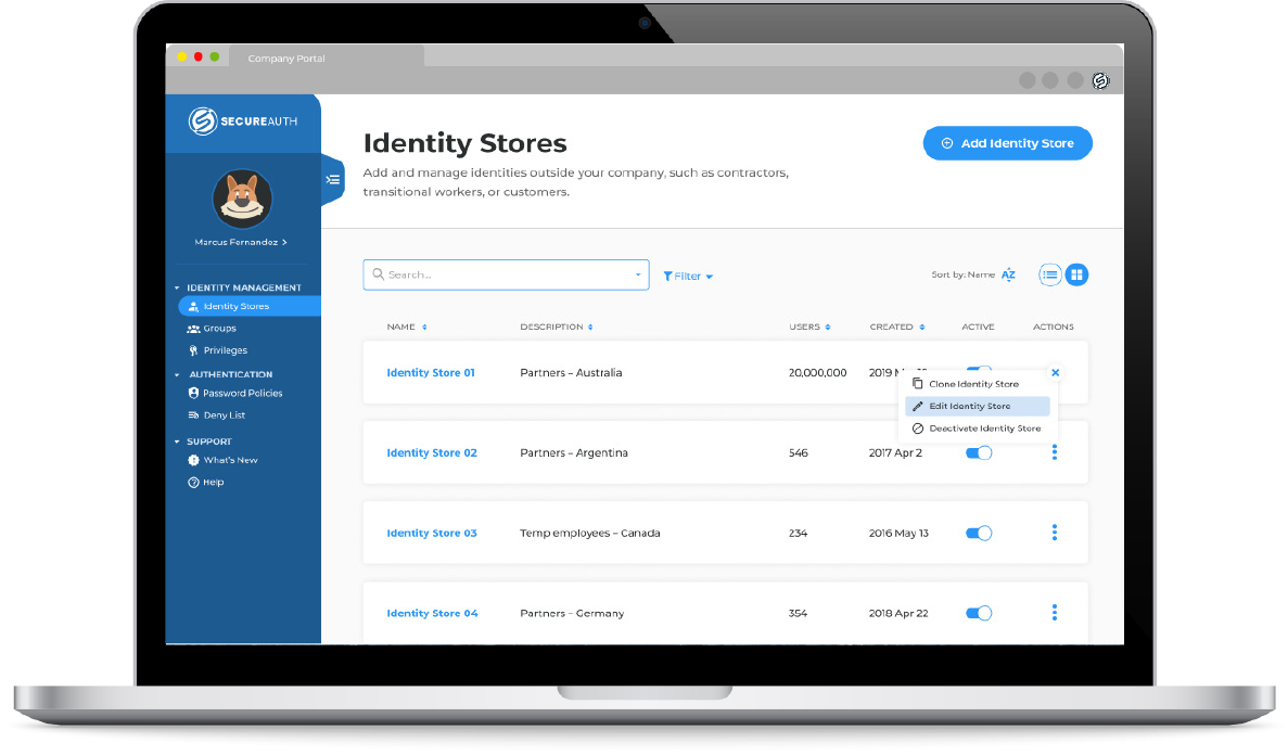 SecureAuth Identity Store