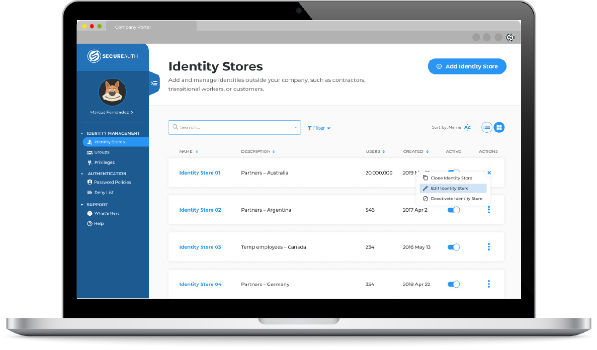 SecureAuth Identity Store SecureAuth Identity Store
